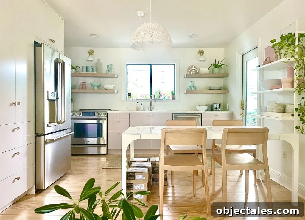 Full Kitchen With Ikea Cabinets Lowers Painted Mauve