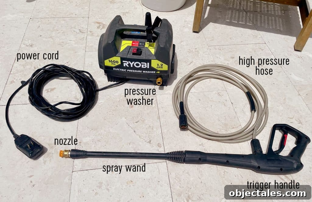 Ryobi 1600 PSI Electric Pressure Washer Parts Diagram