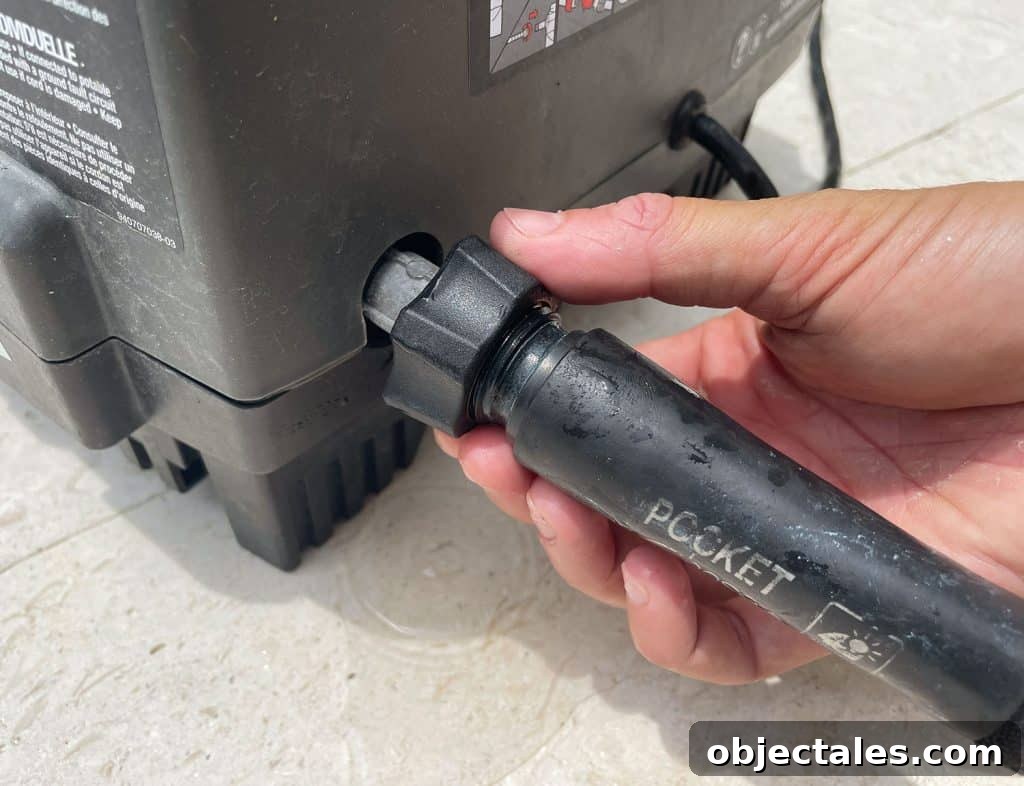 How to Use a Pressure Washer Safely: Step-by-Step Tips 6 Attaching Pocket Hose To Ryobi Electric Pressure Washer