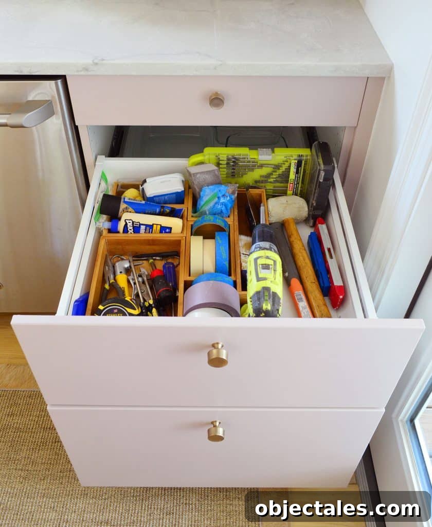 Small IKEA Kitchen Storage and Organization Ideas 9 Tools Stored In Ikea Kitchen Cabinet Drawer