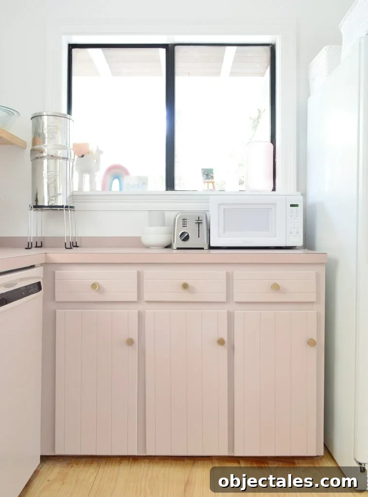 Small IKEA Kitchen Storage and Organization Ideas 5 Window In Kitchen With Mauve Cabinet Underneath Before Turning It Into A Doorway