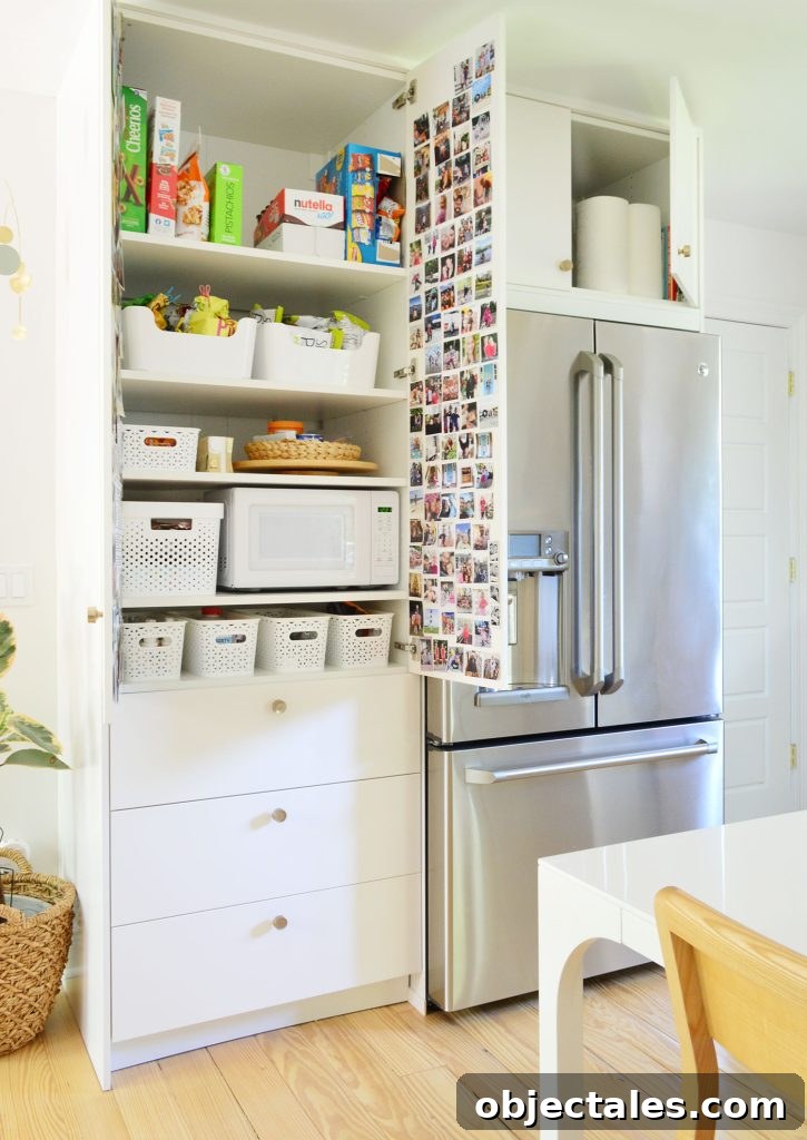 Small IKEA Kitchen Storage and Organization Ideas 21 Ikea Pantry Cabinet With Shelves Microwave Storage