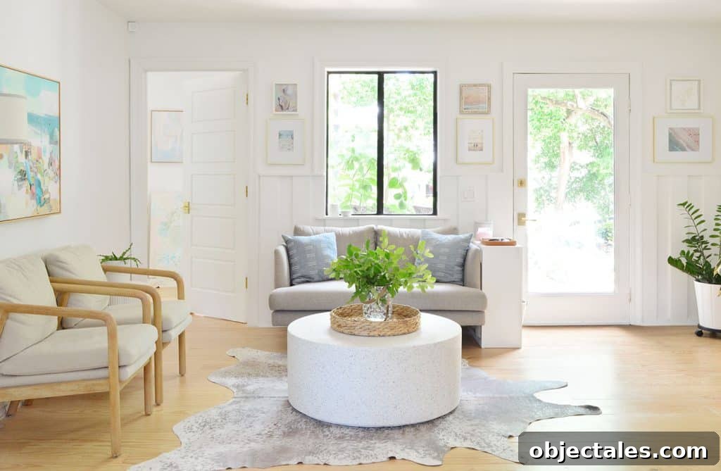 View Of Beachy Seating Area Looking Towards Front Door
