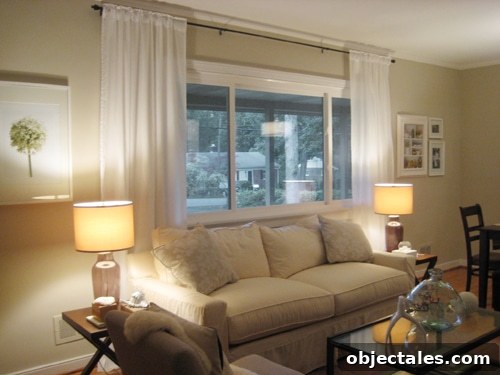Living room window before blinds