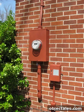 img_8704 Electric meter utility box painted red to match brick red of home