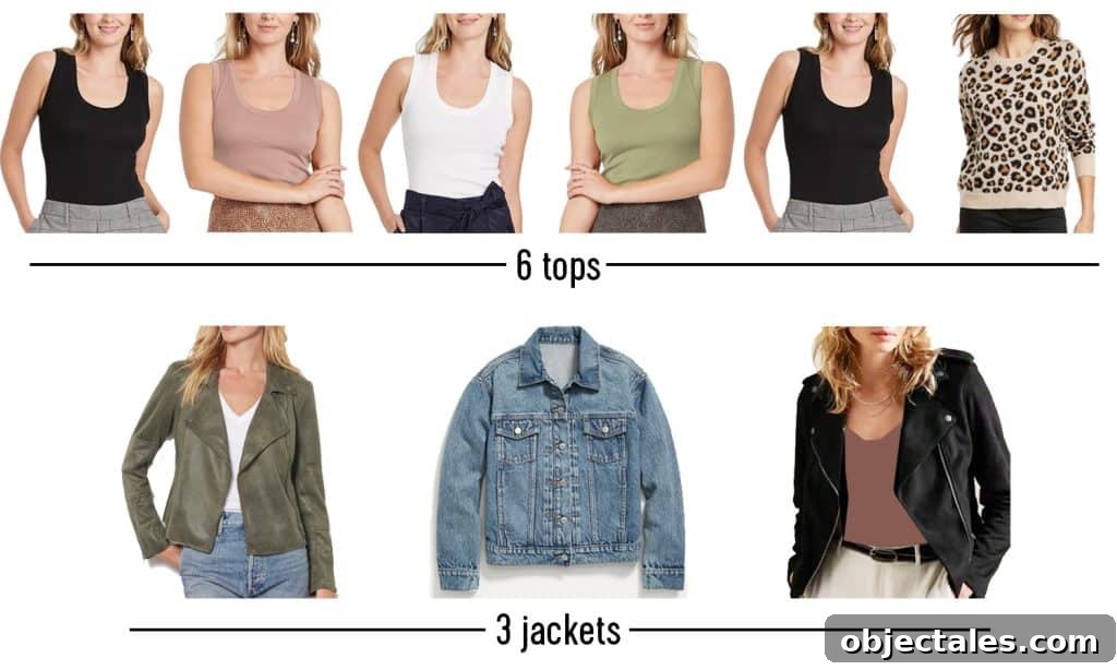 Fashion Mood Board of Tops And Jackets