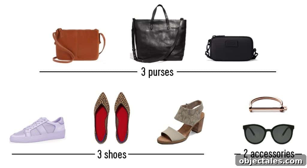 Fashion Mood Board of Shoes Purses And Accessories