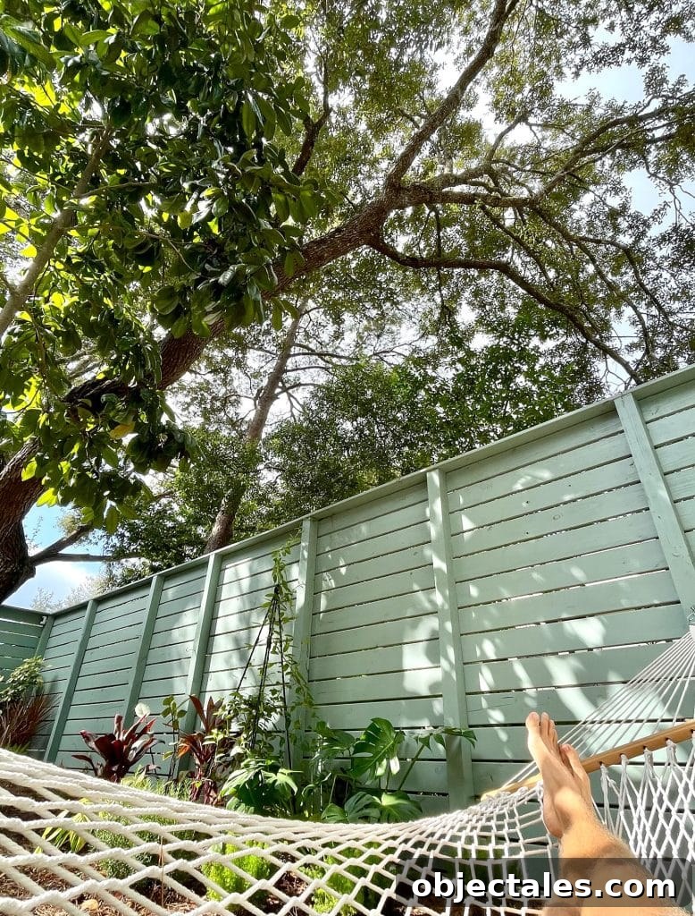 Add Outdoor Storage: Smart Shed, Cabinet, and Deck Ideas 16 View From Hammock Up To Oak Trees