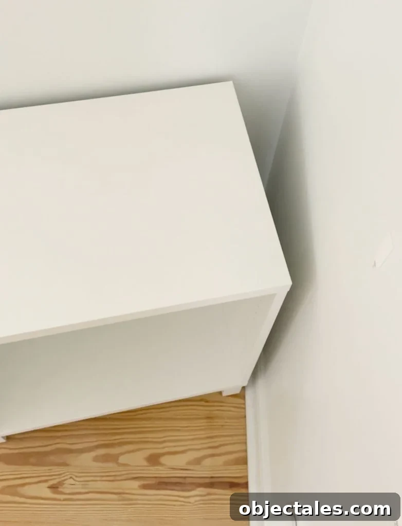 Ikea Besta Cabinet Meeting Angled Wall