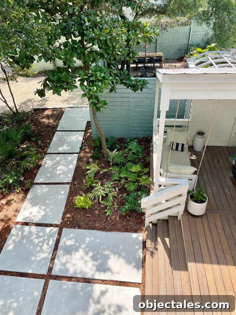 After View From Upper Deck With Large Concrete Walkway And Larger Fenced Area