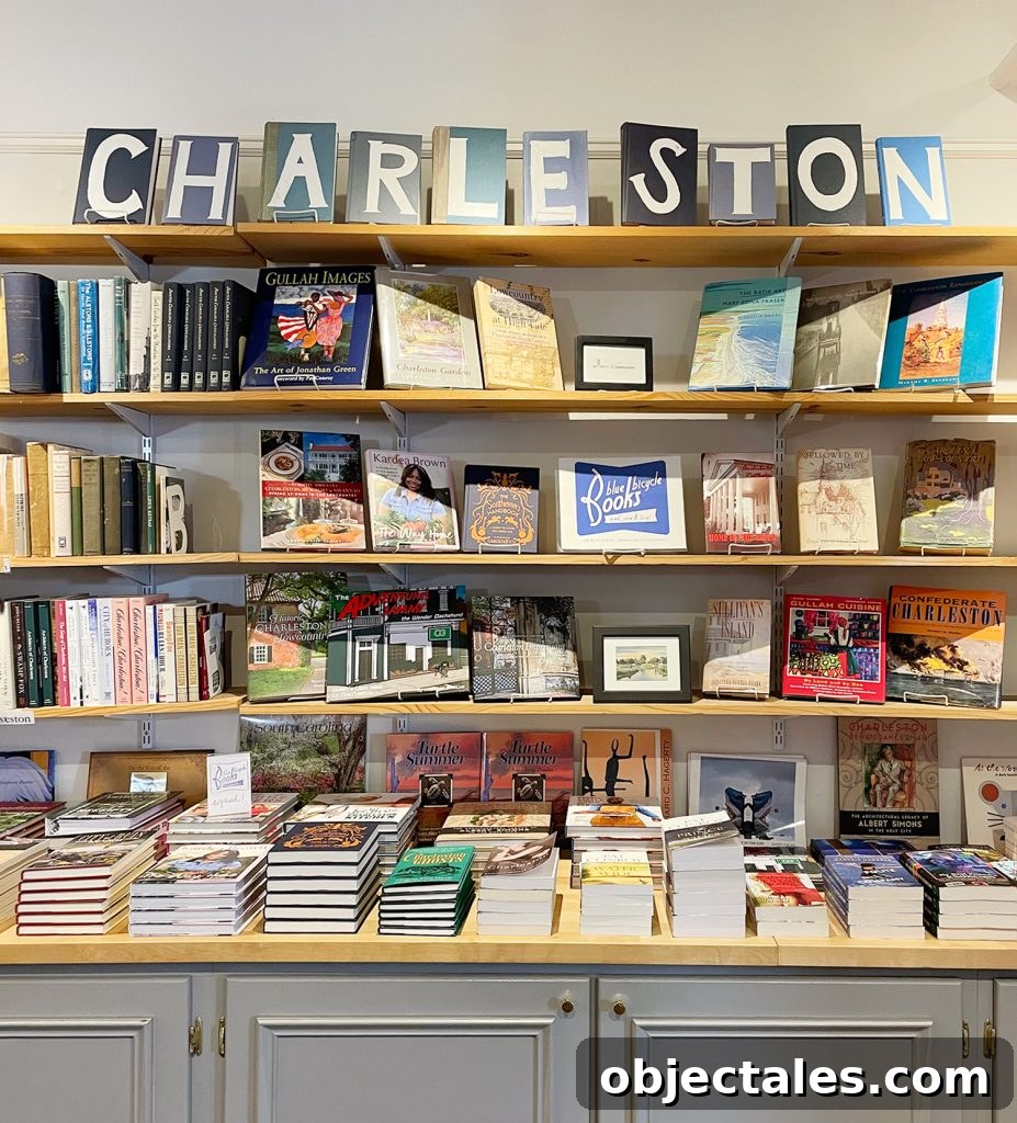 Inside of Blue Bicycle Books In Charleston South Carolina