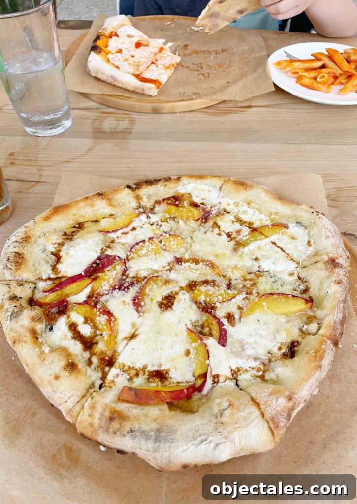 Peach Pizza At Obstinate Daughter In Sullivans Island South Carolina