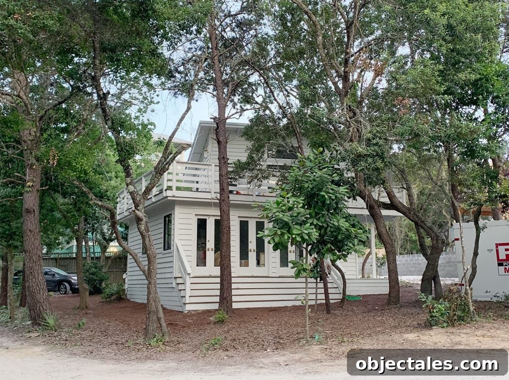 House After Move In With No Driveway And Car In Pine Straw
