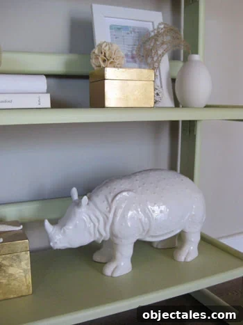Free Gift from Our Home to Yours 3 White ceramic rhino figurine