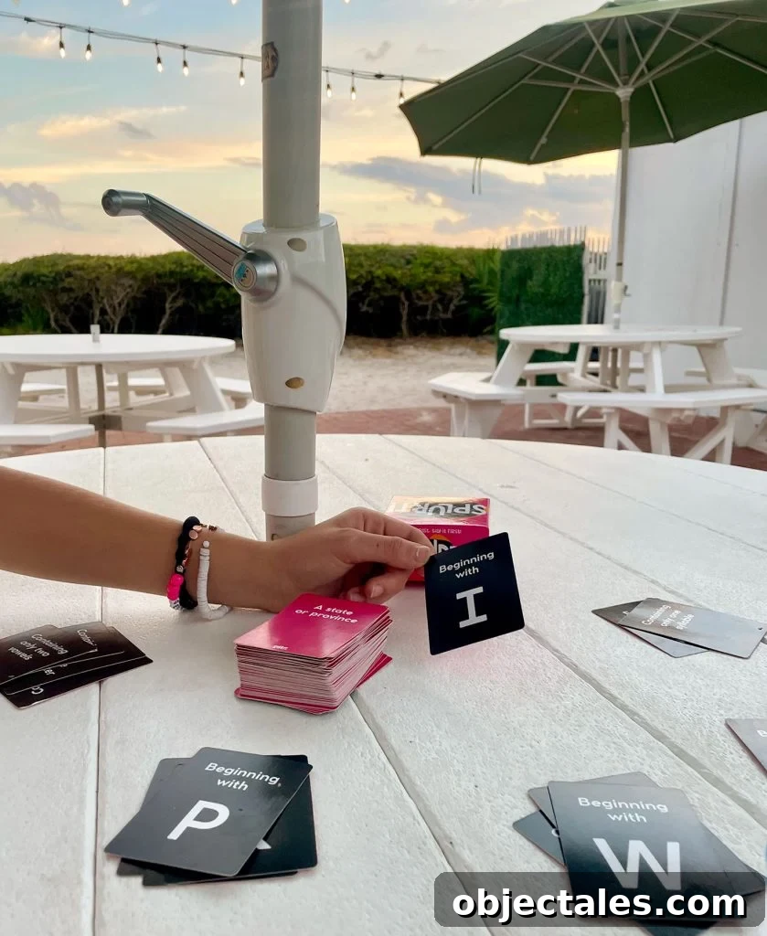 Splurt Card Game Being Played At Restaurant Table