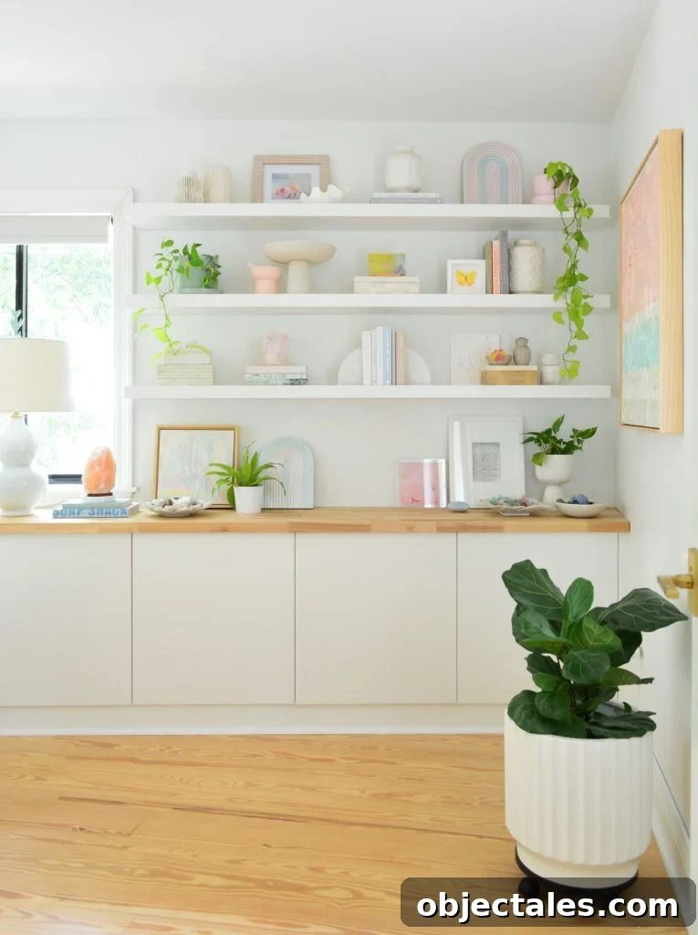 Family Board Games for All Ages 19 Three Ikea Lack Floating Shelves Over Ikea Besta Storage Console With Butcher Block Counter