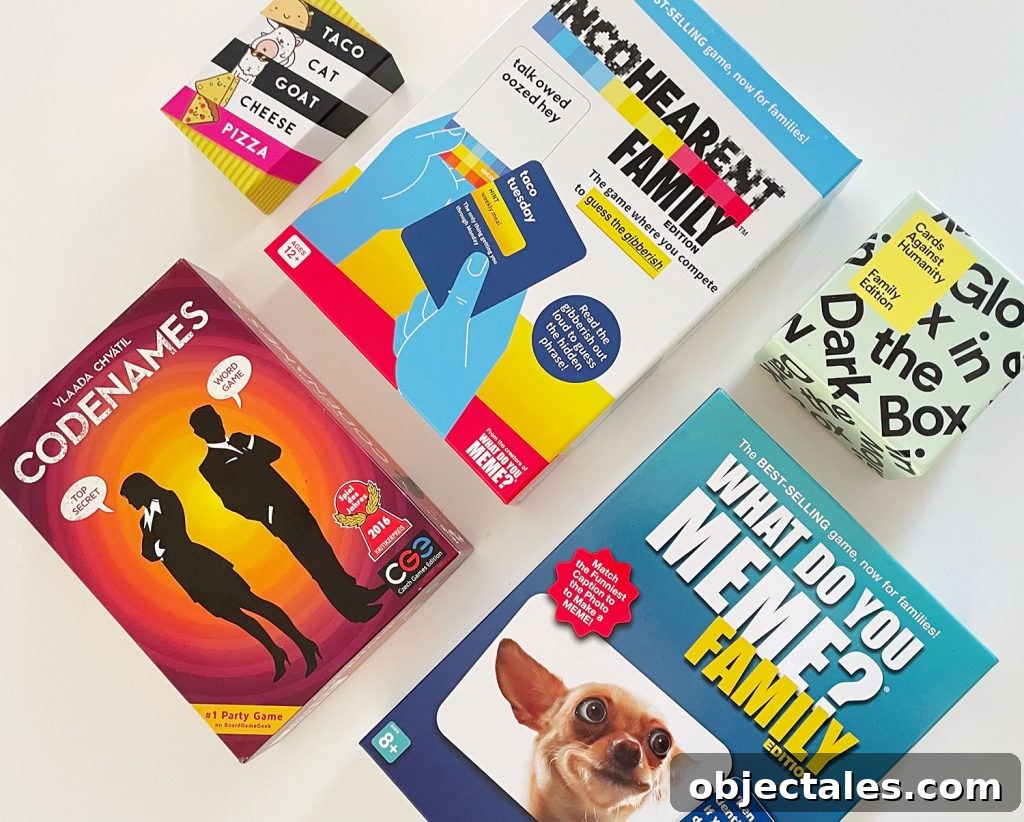 Family Board Games for All Ages 6 Best Party Board Games Codenames Taco Cat Goat Cheese Pizza Incohearant Family Cards Against Humanity Family What Do You Meme Family