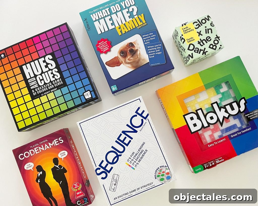 Family Board Games for All Ages 8 Best 4 Person Board Grames Hues And Clues What Do You Meme Family Cards Against Humanity Family Codenames Sequence Blokus