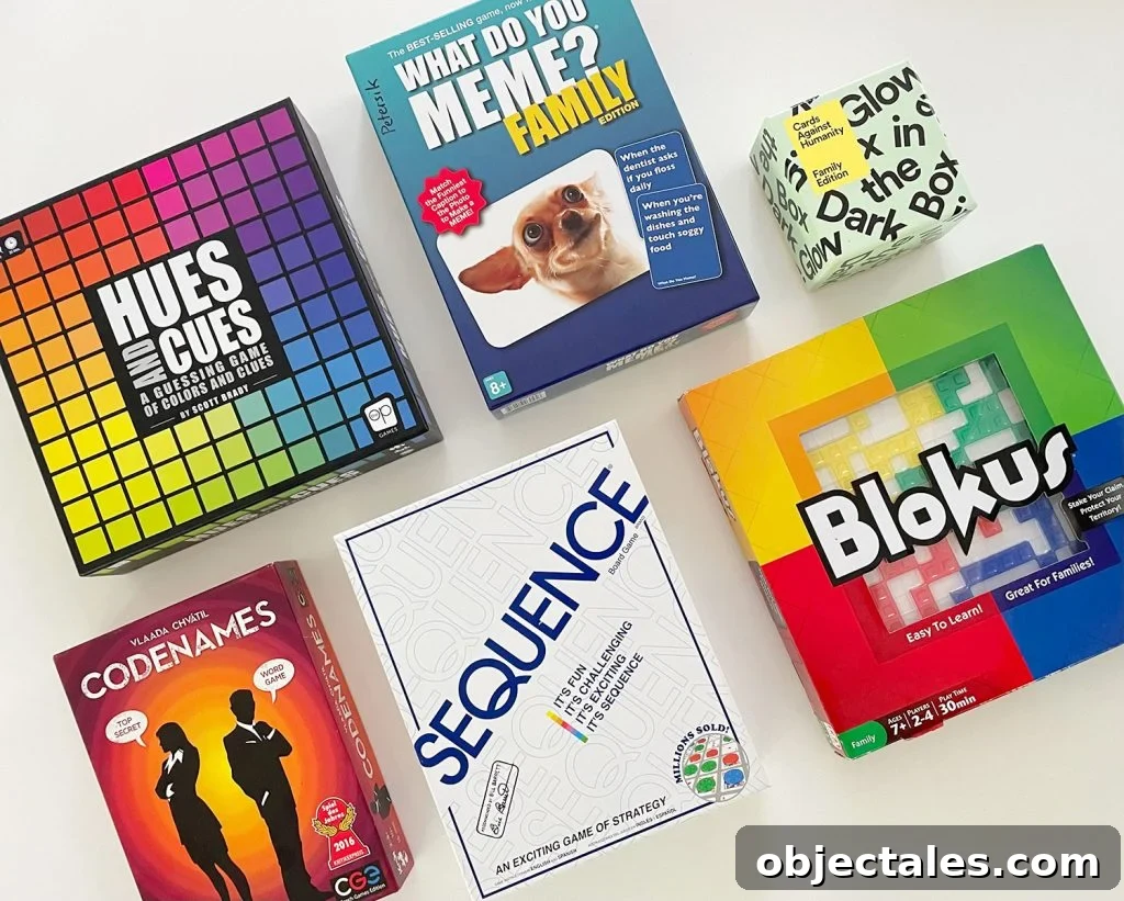Best 4 Person Board Grames Hues And Clues What Do You Meme Family Cards Against Humanity Family Codenames Sequence Blokus