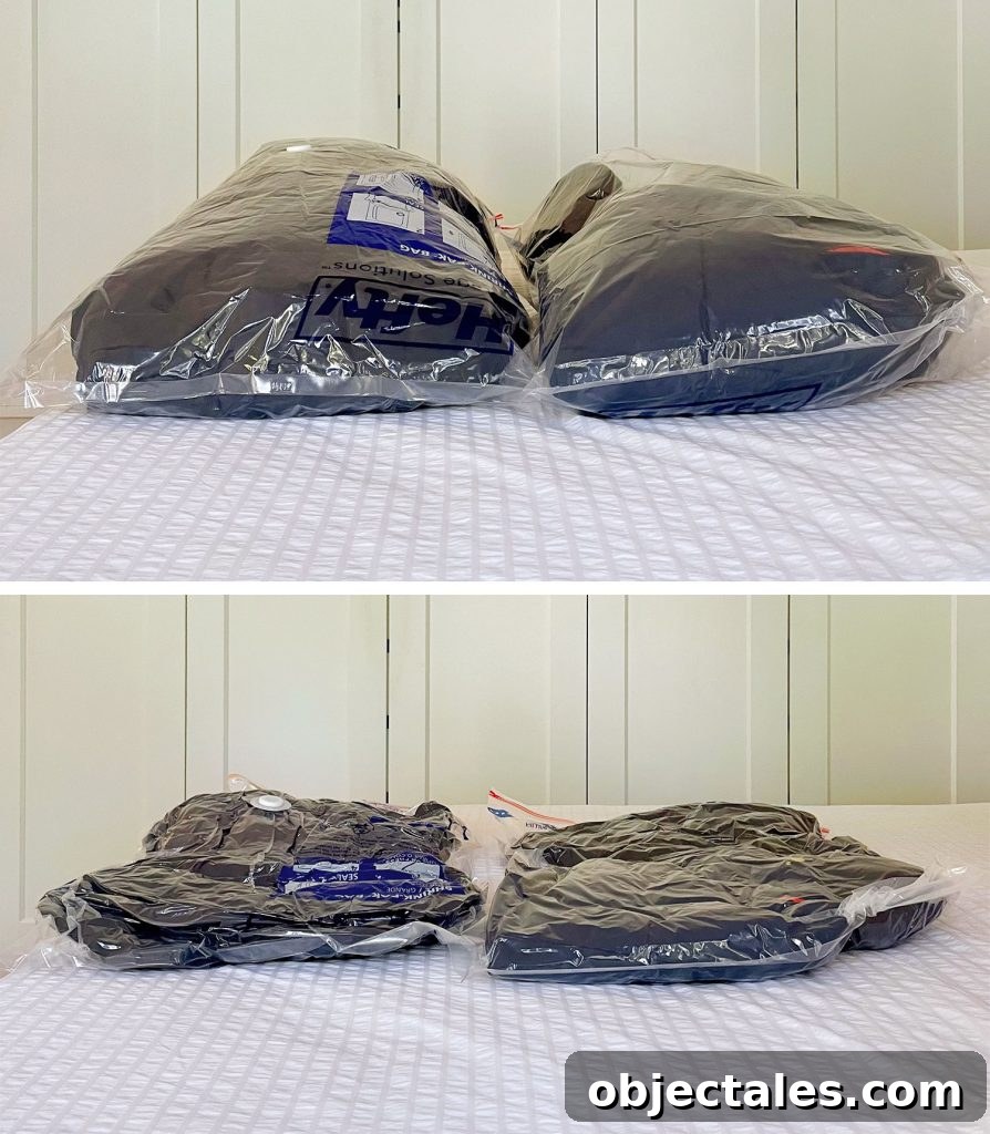 IKEA PAX Closet Organization: How We Transformed Our Space 14 Before And After Of Winter Coats In Shrinking Vacuum Storage Bags
