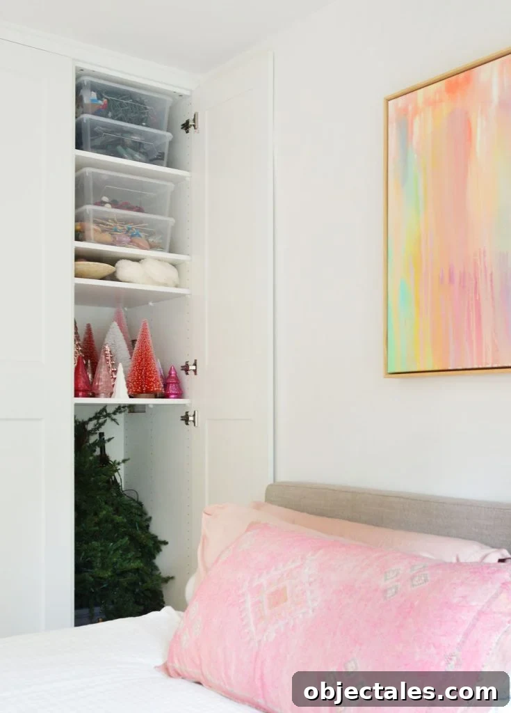 IKEA PAX Closet Organization: How We Transformed Our Space 16 Ikea Pax Closet With Christmas Holiday Decor Inside