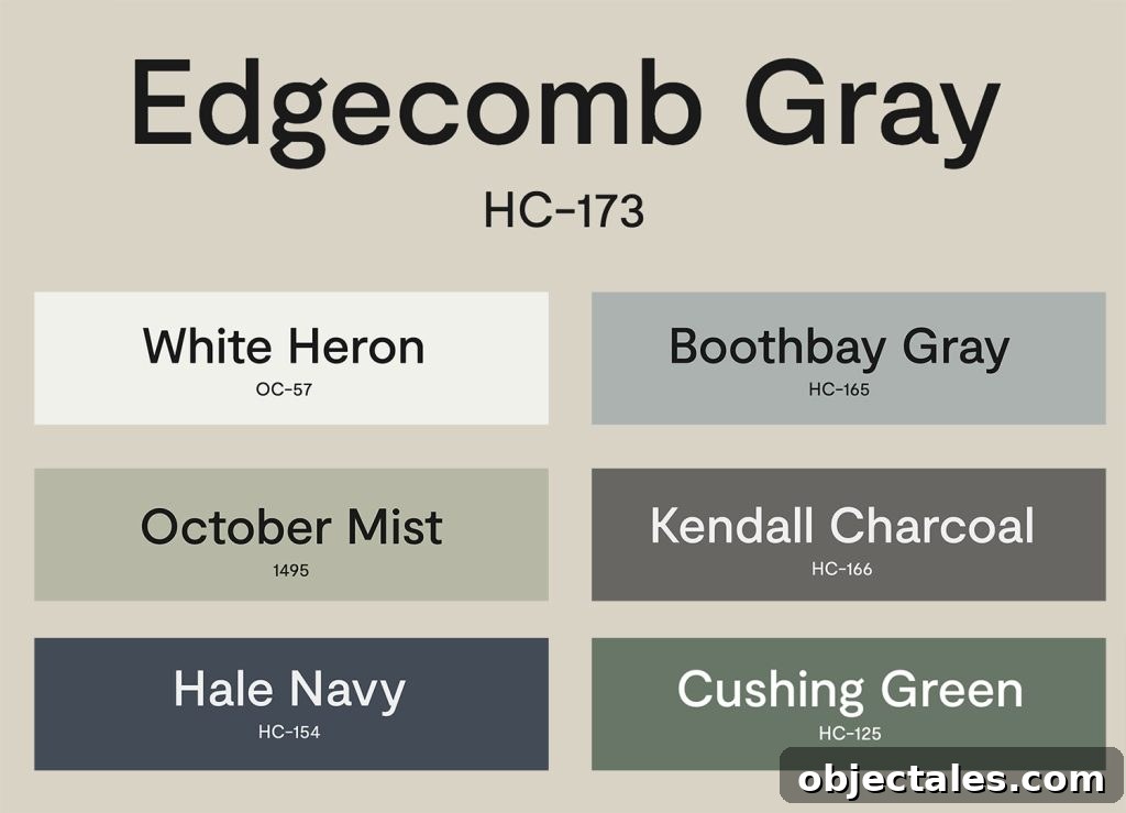 Benjamin Moore Colors That Coordinate With Edgecomb Gray