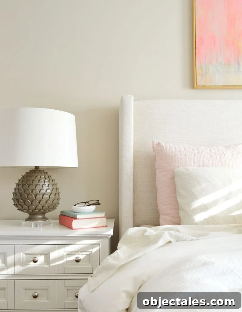 Benjamin Moore Edgecomb Gray: A Versatile Greige for Any Room 3 Sunlight On Bed With Edgecomb Gray Walls