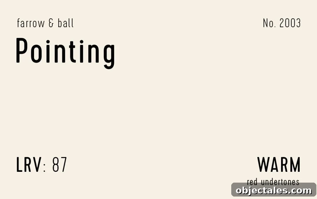 Farrow And Ball Pointing Swatch With Paint Info LRV Undertone