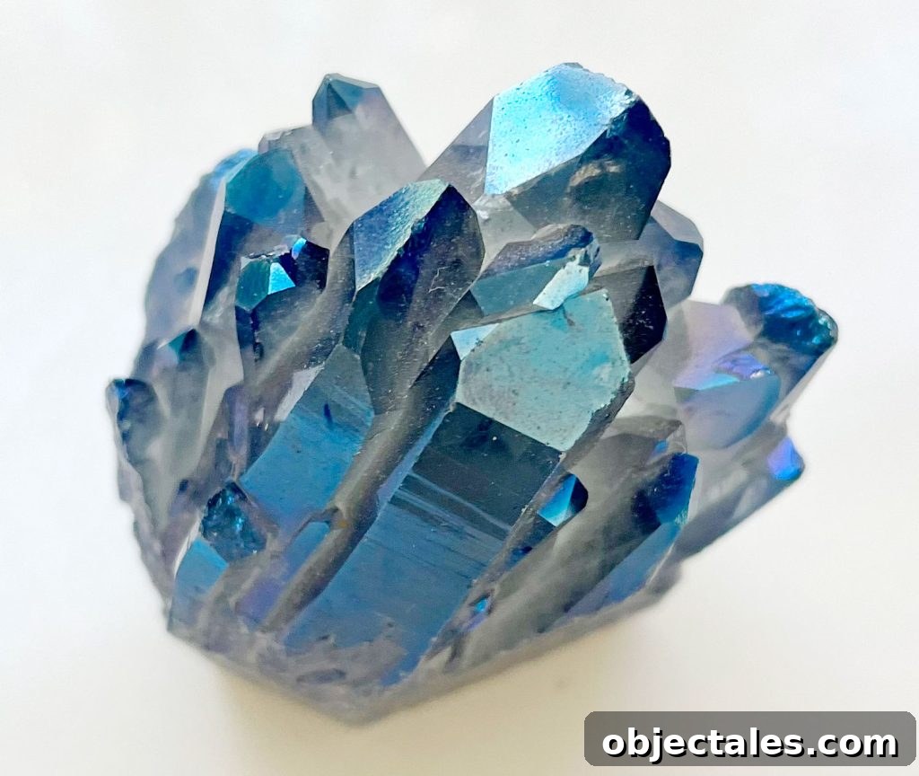 Aura Quartz Crystal: Meaning and Properties 3 Blue Angel Aura Quartz Gemstone
