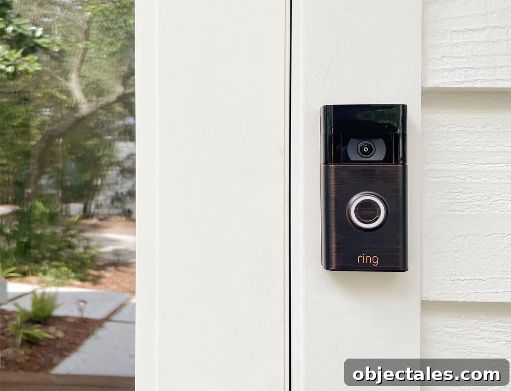 Ring Doorbell Installation: 5-Step Guide 14 Ring Video Doorbell Venetian Bronze On White House