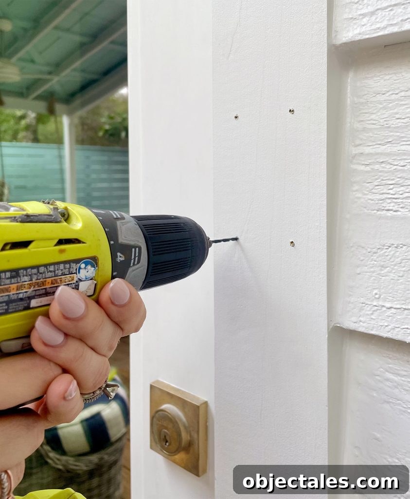 Ring Doorbell Installation: 5-Step Guide 9 Drilling Pilot Holes For Ring Video Doorbell