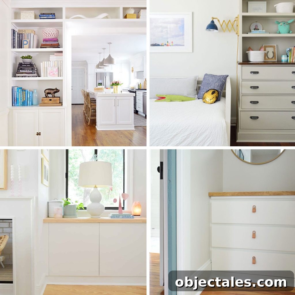 How to Build Custom Built-In Cabinets: Step-by-Step 14 Four DIY Built-In Cabinet Projects Collage