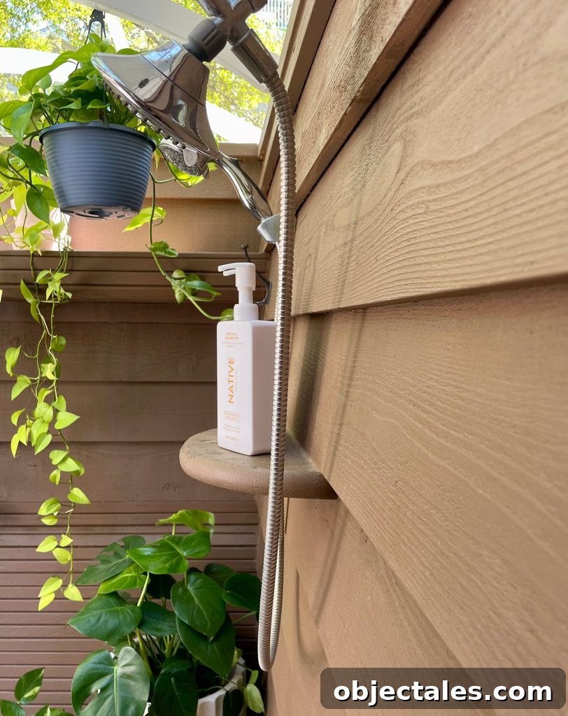How We Used Solid Stain on Our Outdoor Shower 10 Close Up Of Wood Grain Visible Under Solid Stain