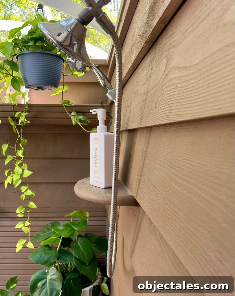 How We Used Solid Stain on Our Outdoor Shower 20 Close Up Of Wood Grain Visible Under Solid Stain