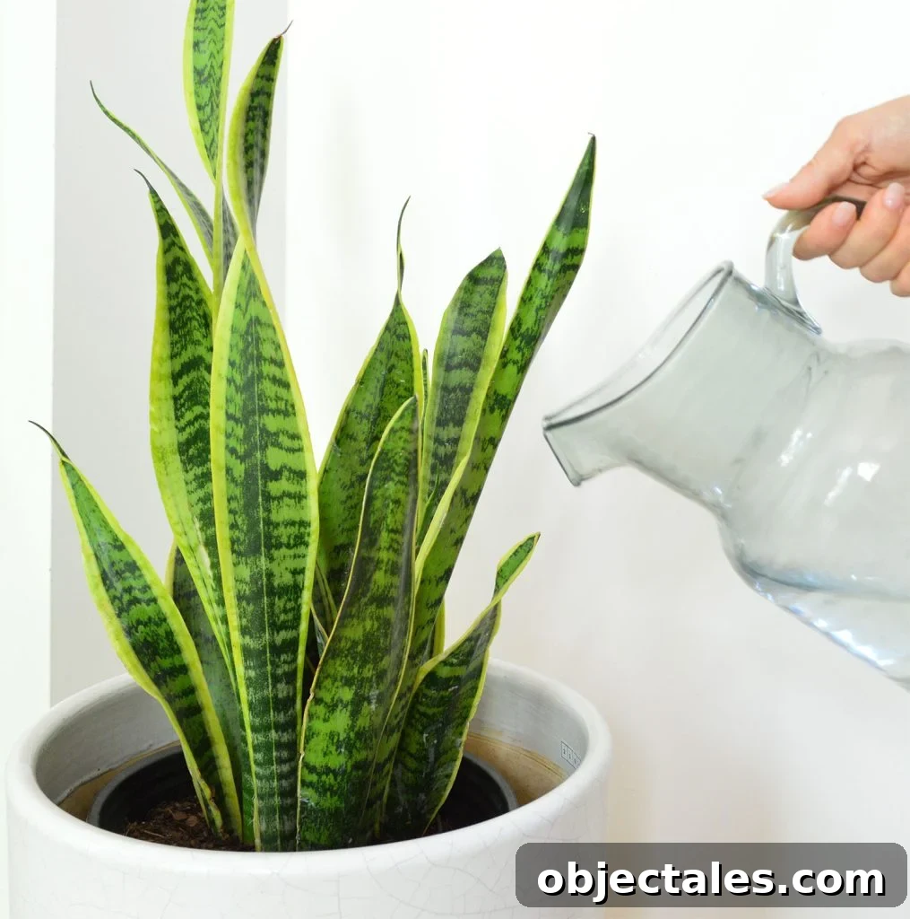 Pitcher Watering Snake Plant
