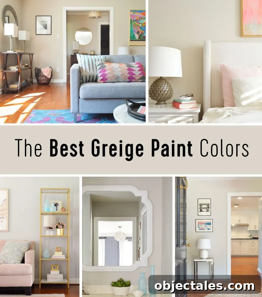The Best Greige Paint Colors Title Graphic