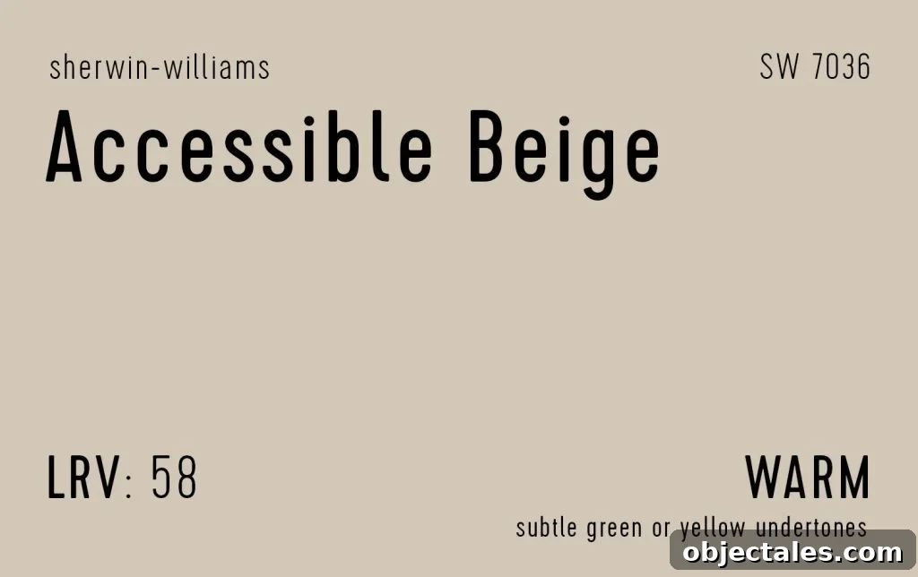 Sherwin-Williams Accessible Beige Information Swatch