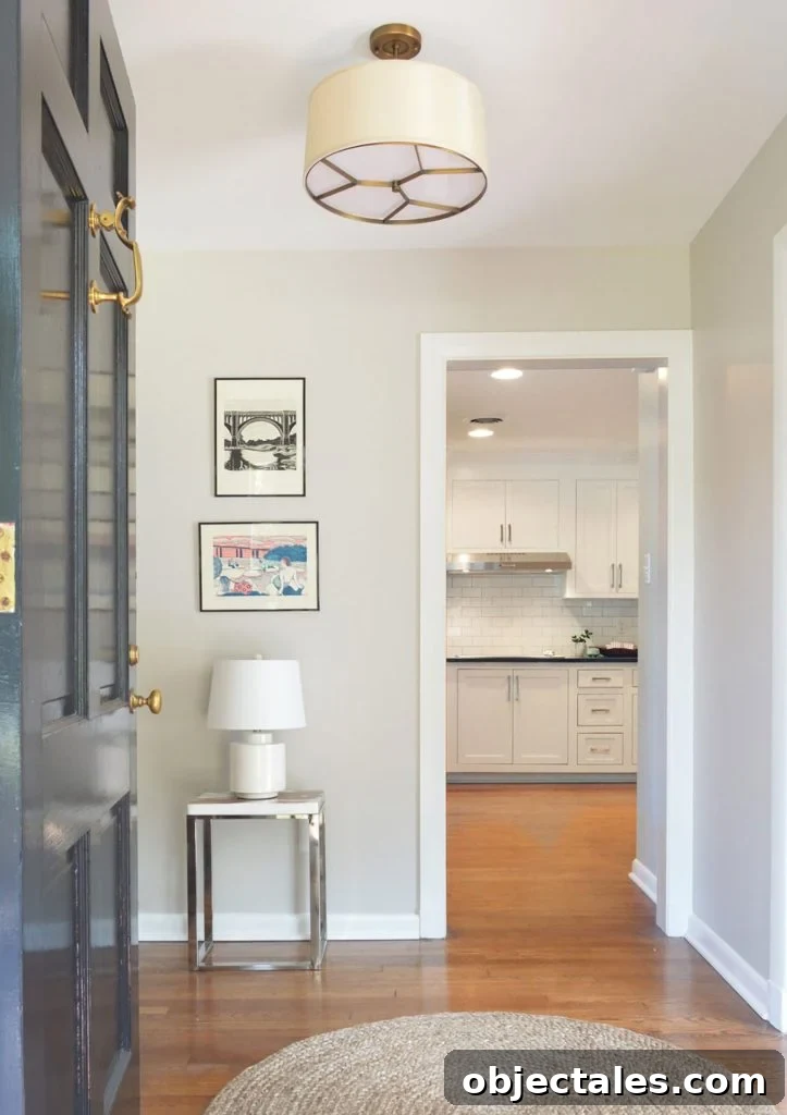Foyer With Sherwin Williams Agreeable Gray Walls