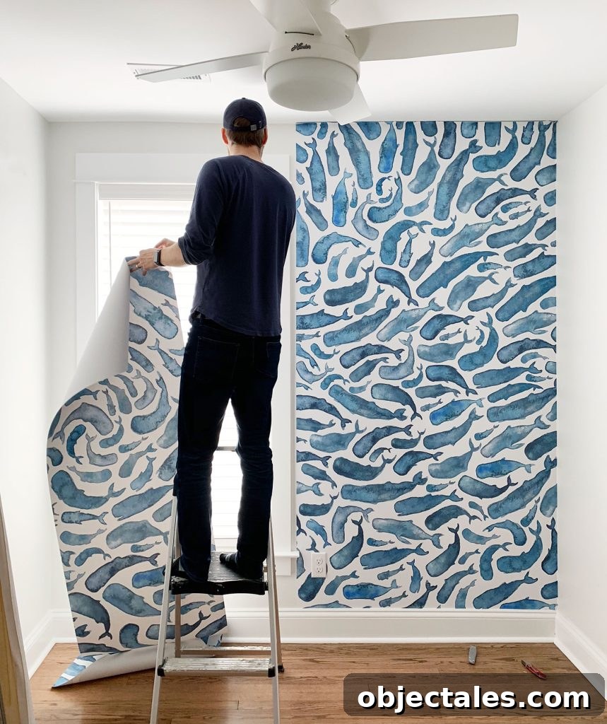 How to Remove Wallpaper Without Damaging Walls 4 John Hanging Whale Wallpaper Mural In Small Room