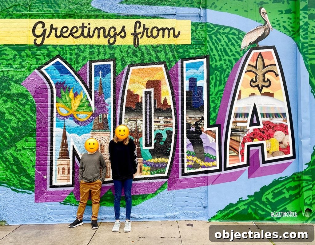 Family Weekend in New Orleans: Kid-Friendly Things to Do 2 Greeting From Nola Mural With Kids