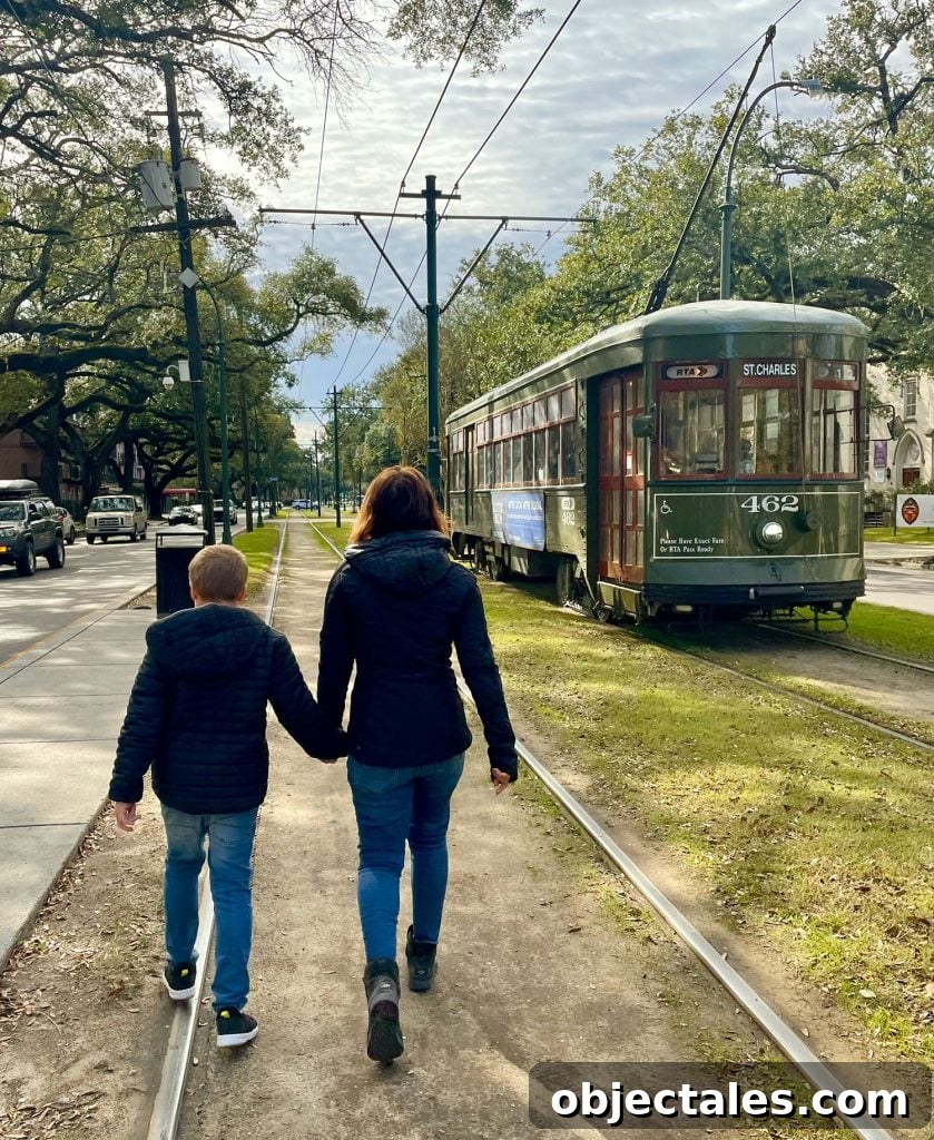 Family Weekend in New Orleans: Kid-Friendly Things to Do 13 Mom And Child Walking Near New Orleans Street Car