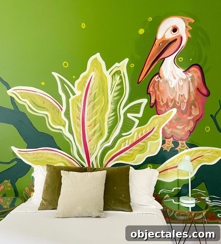 Family Weekend in New Orleans: Kid-Friendly Things to Do 5 Pelican Mural On Wall Of Airbnb In New Orleans