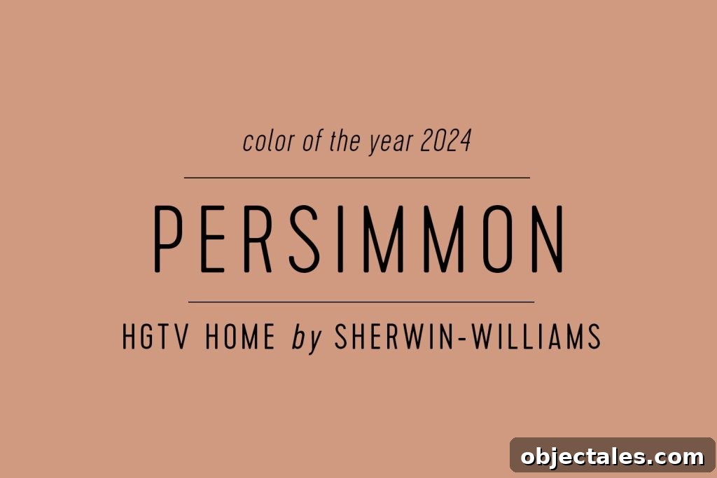 Color Swatch of HGTV Home by Sherwin Williams Color Of The Year 2024 Persimmon
