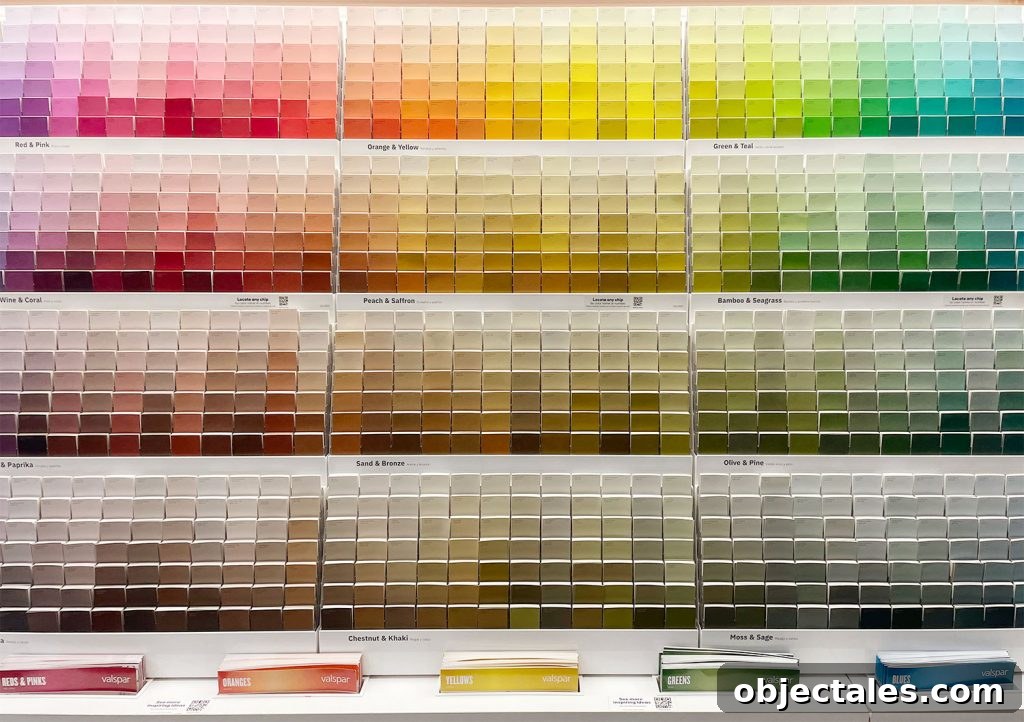 Paint Color Swatch Display At Lowes
