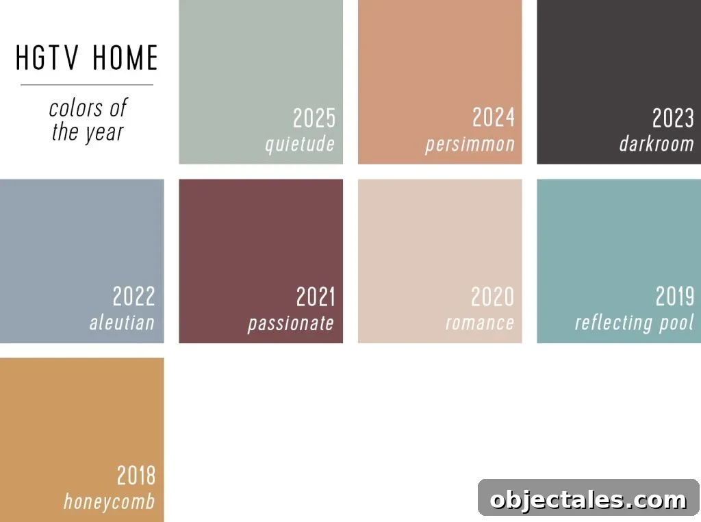 HGTV Home by Sherwin-Williams Past Color of the Year Selections 2025