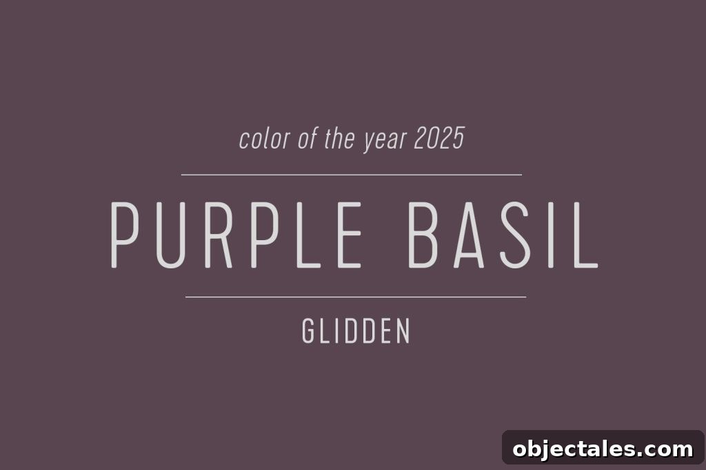 Glidden Paint Color of the Year 2025 Purple Basil