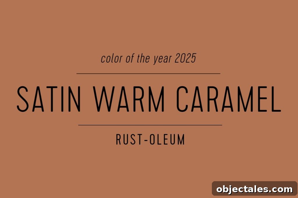 RustOleum Color of the Year 2025 Satin Warm Caramel Swatch