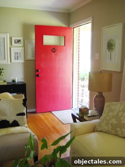 Door drying after painting