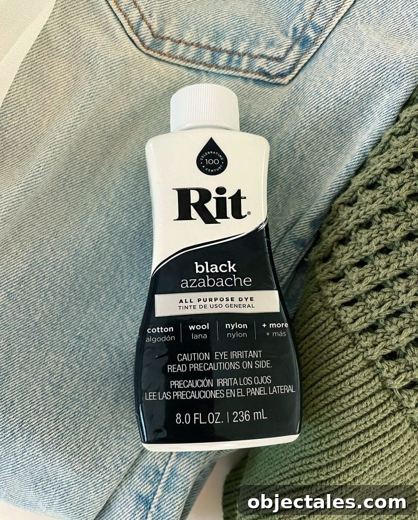 How to Dye Clothes at Home: Step-by-Step Tutorial 3 Bottle of Black Rit Fabric Dye