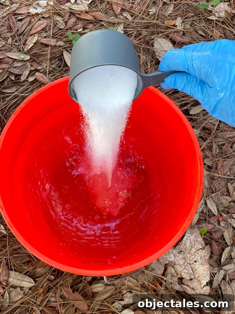 How to Dye Clothes at Home: Step-by-Step Tutorial 9 Pour Salt into Hot Water For Fabric Dye Solution
